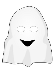 çocuklar için hazır kağıttan Korkunç Surat maskesi şablonu